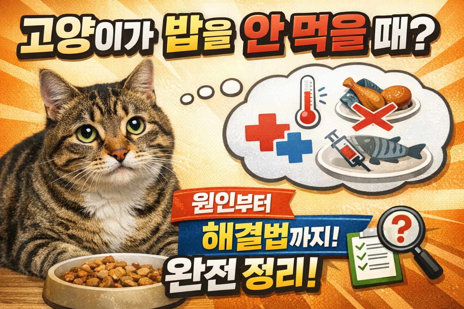 고양이가 밥을 안 먹을 때