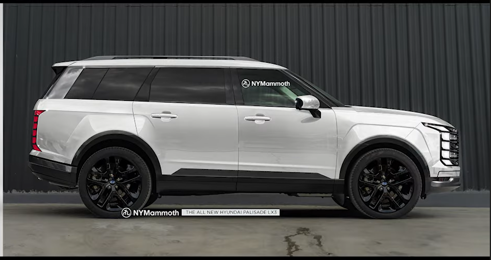 현대자동차가 올 하반기 선보일 '팰리세이드 풀체인지(LX3)'의 측면 예상도가 새롭게 등장했다.