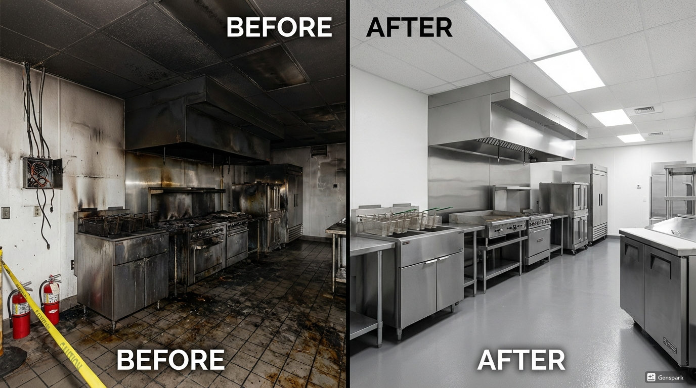 전주 화재 청소 전문업체 작업전 작업후 사진