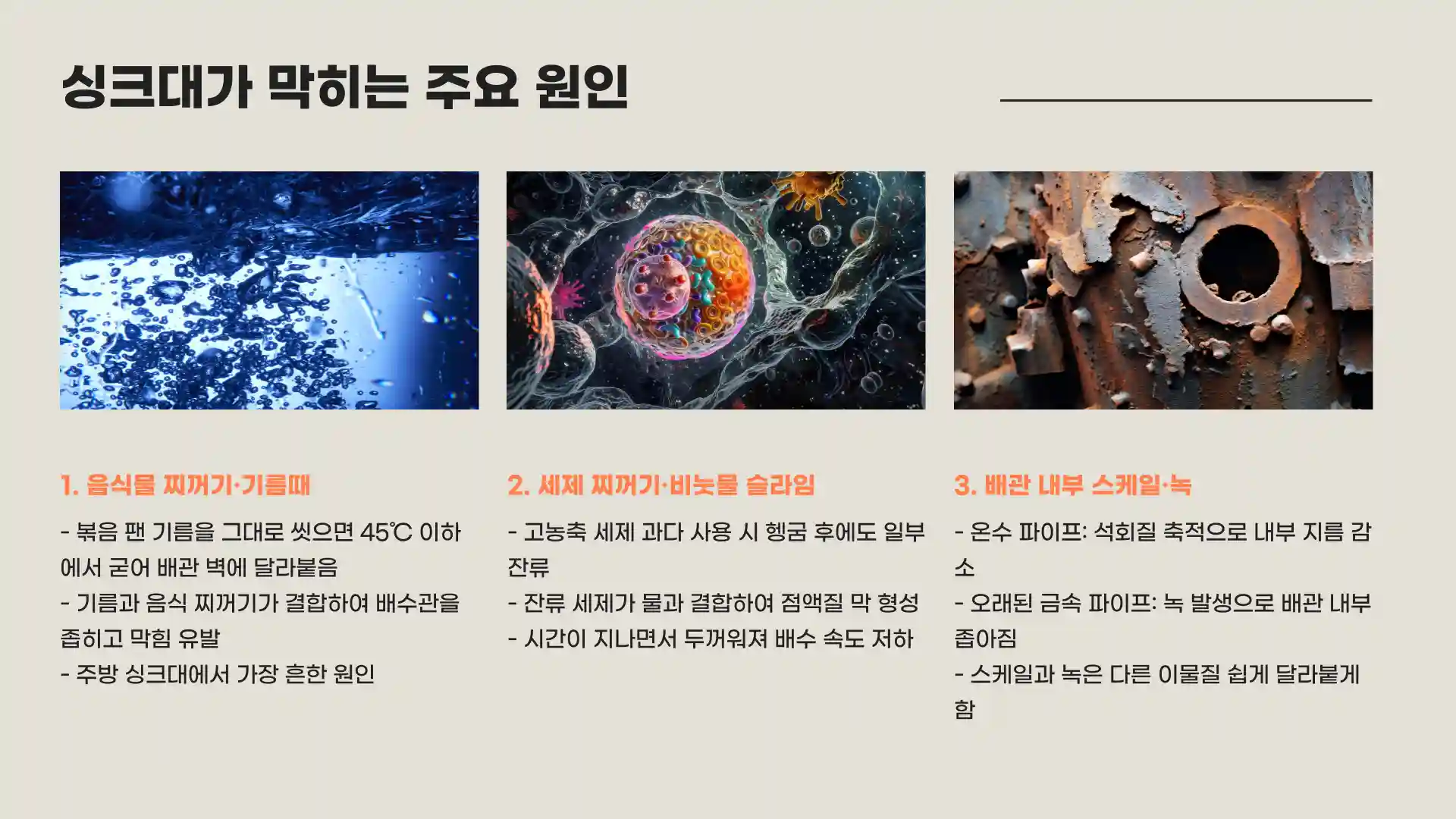 부엌 싱크대 막히면