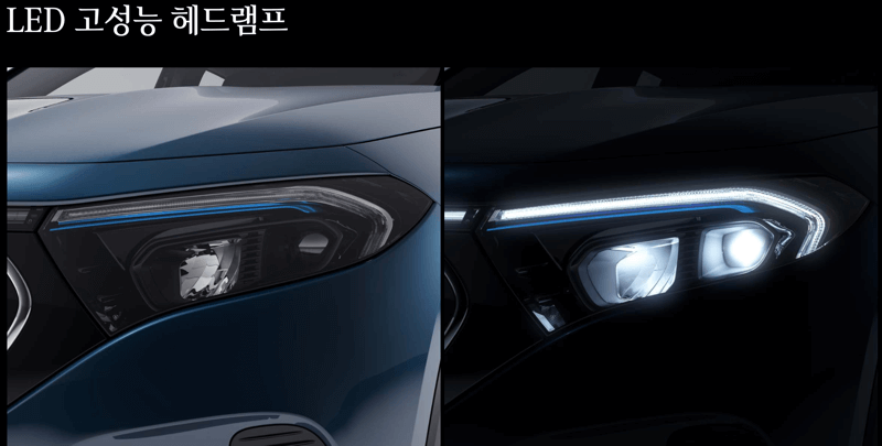 벤츠-EQA-2022년형-LED-고성능-헤드램프-옵션-이미지
