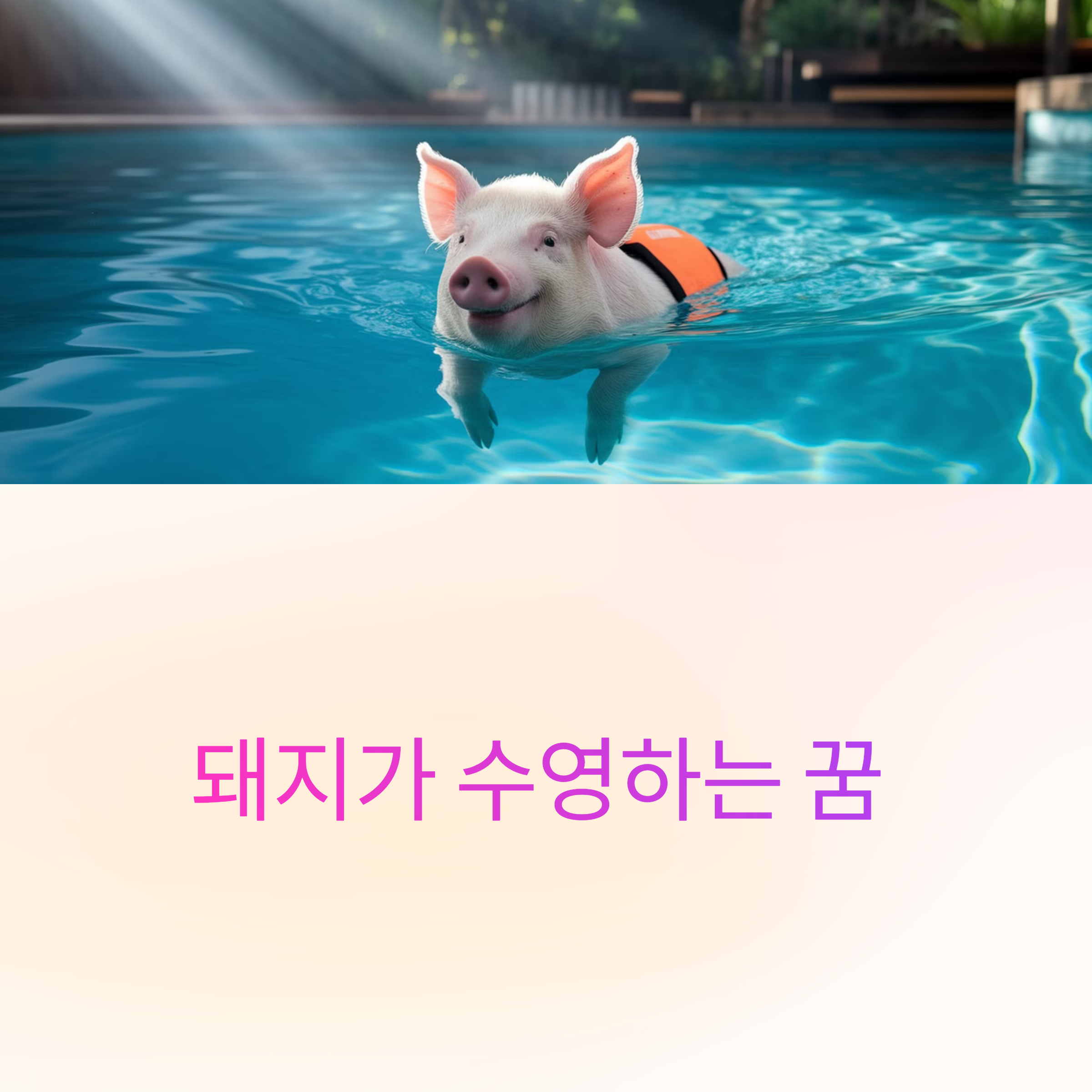 돼지가 수영하는 꿈