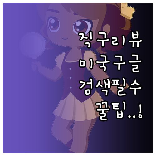 직구 리뷰 확인을 위한 미국 구글 접..