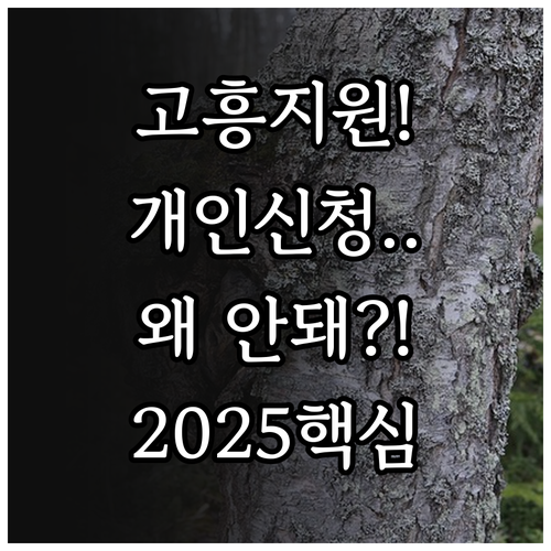 고흥군 명절 위문 지원 왜 개인 신청..