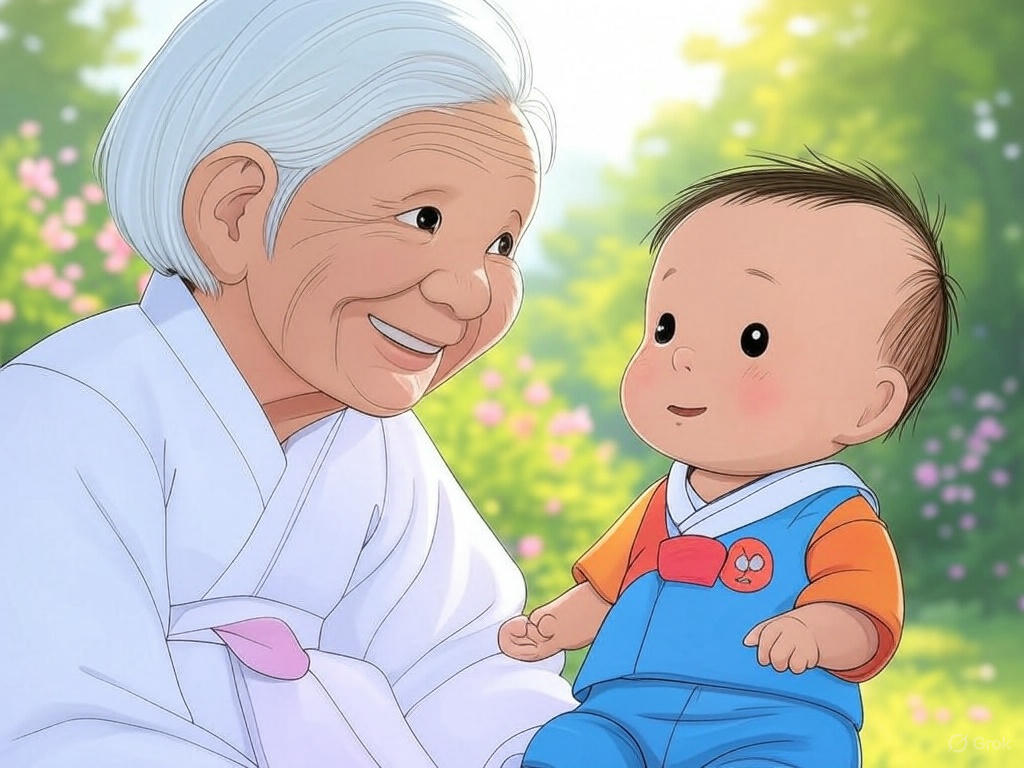할머니와 아이