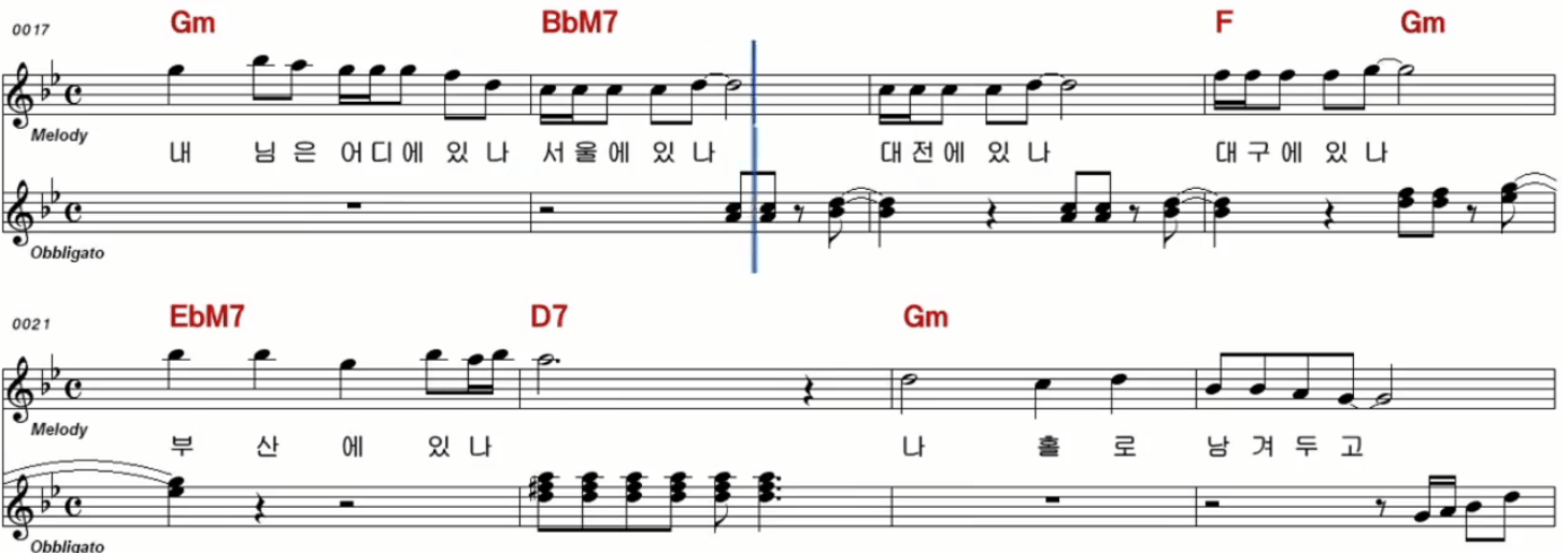 김혜연 서울 대전 대구 부산 악보