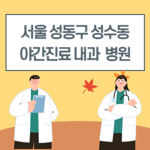 성동구 성수동 야간진료 내과 병원 리스트 (18시 이후 늦게까지하는 병원)