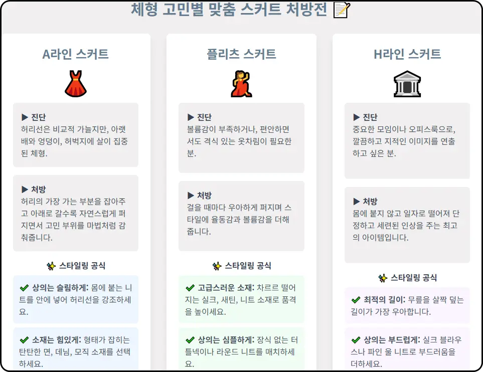 완벽한 스커트 스타일링의 기초