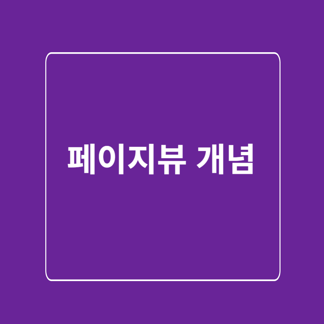 페이지 뷰