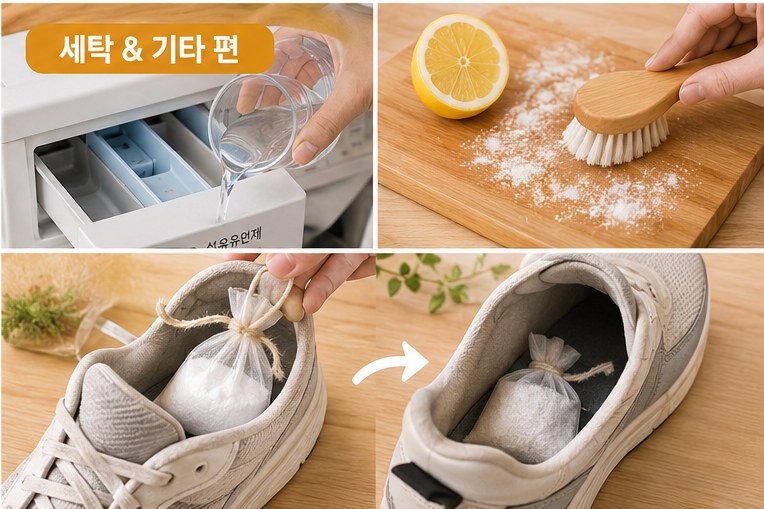 베이킹소다와 식초를 활용한 배수구와 물때 청소