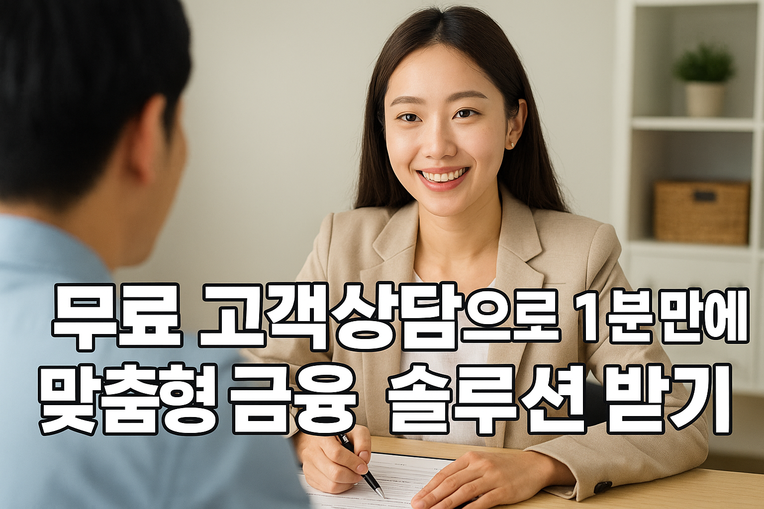 무료 고객상담으로 1분 만에 맞춤형 금융 솔루션 받기 관련 이미지
