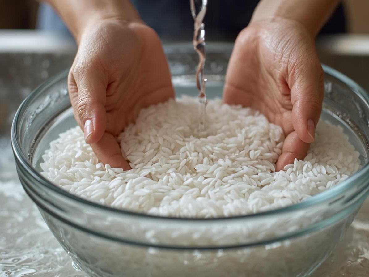 쌀 세척 하기