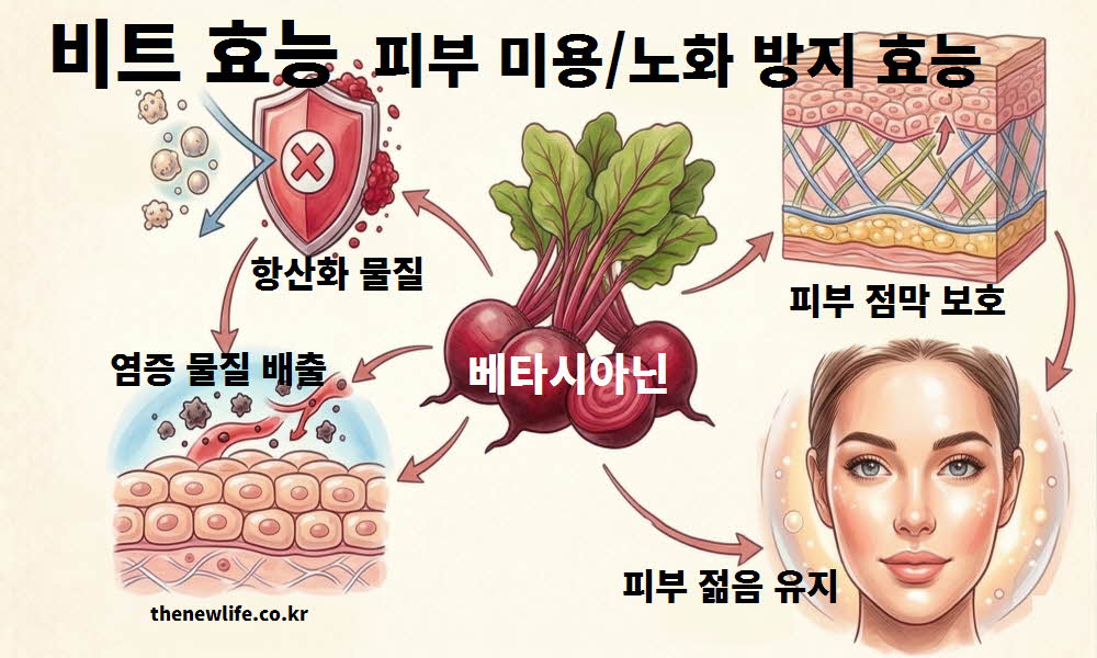비트 효능 피부 미용 노화 방지