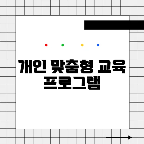 개인 맞춤형 교육 프로그램
