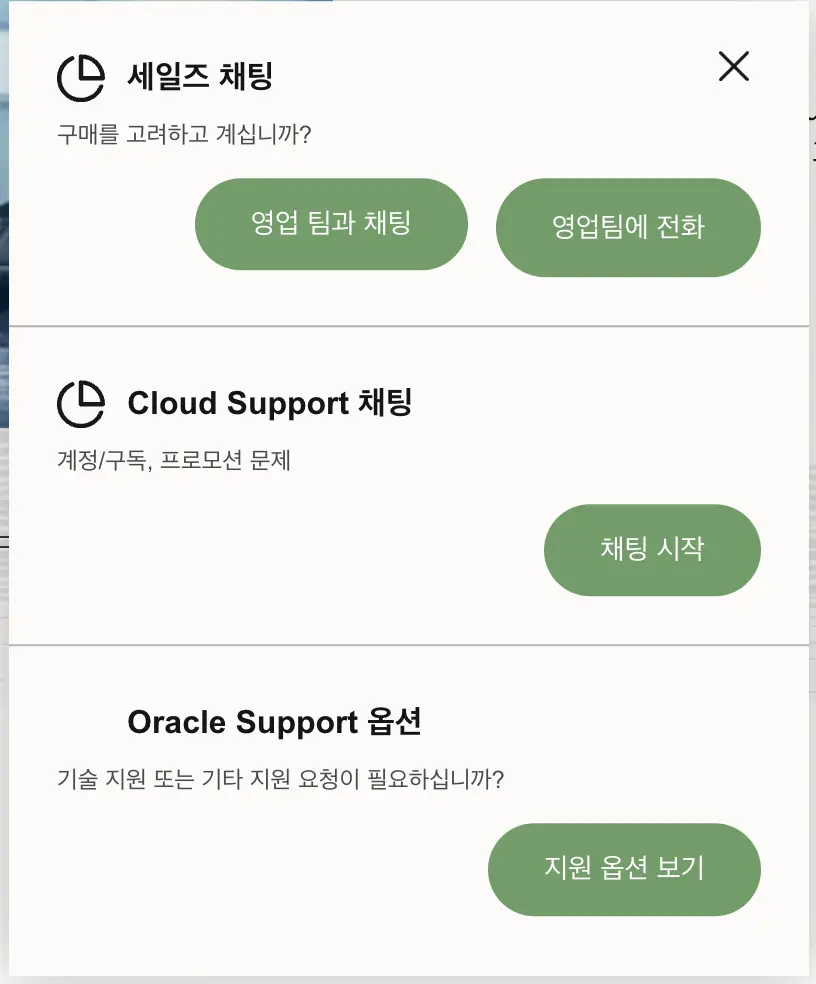 Oracle Cloud Chat Support