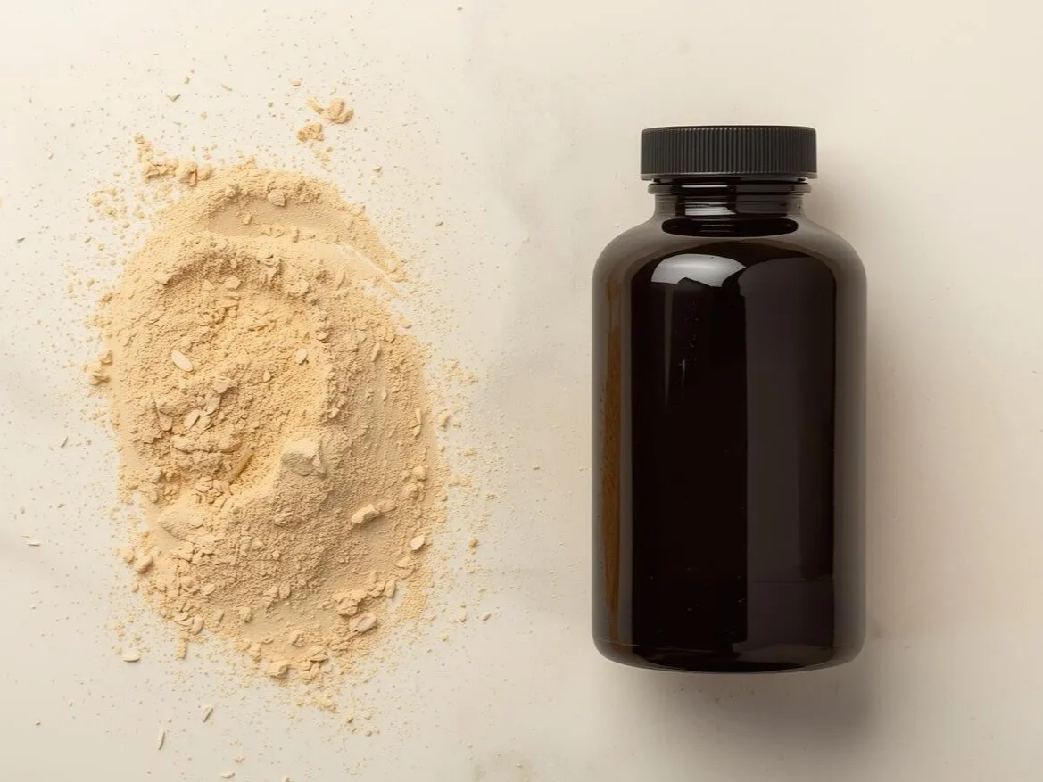 두유에 섞어 마시는 블랙마카 가루