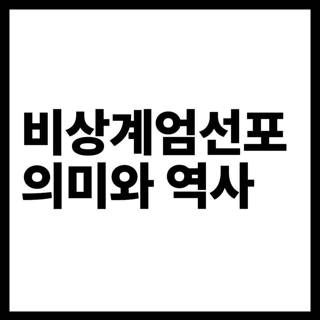 윤석열 대통령 비상 계엄령 선포, 계엄령 의미