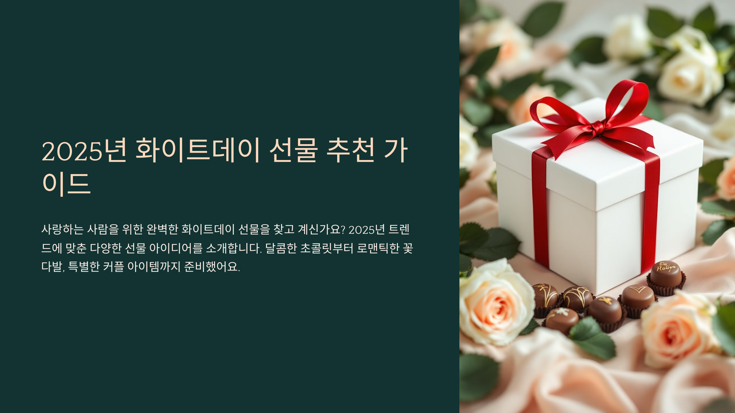 2025년 화이트데이 선물 추천!