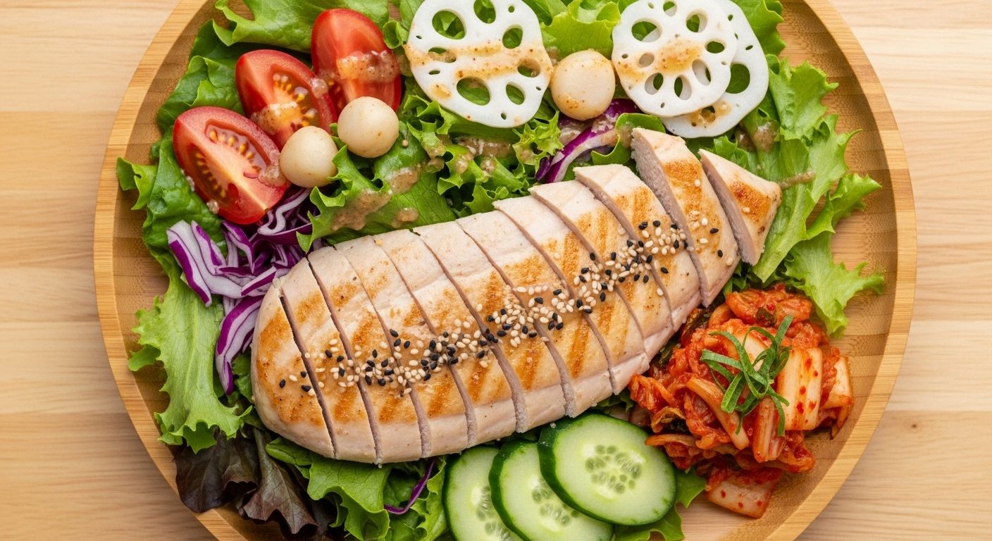 간헐적 단식 첫 식사로 먹는 닭가슴살 샐러드