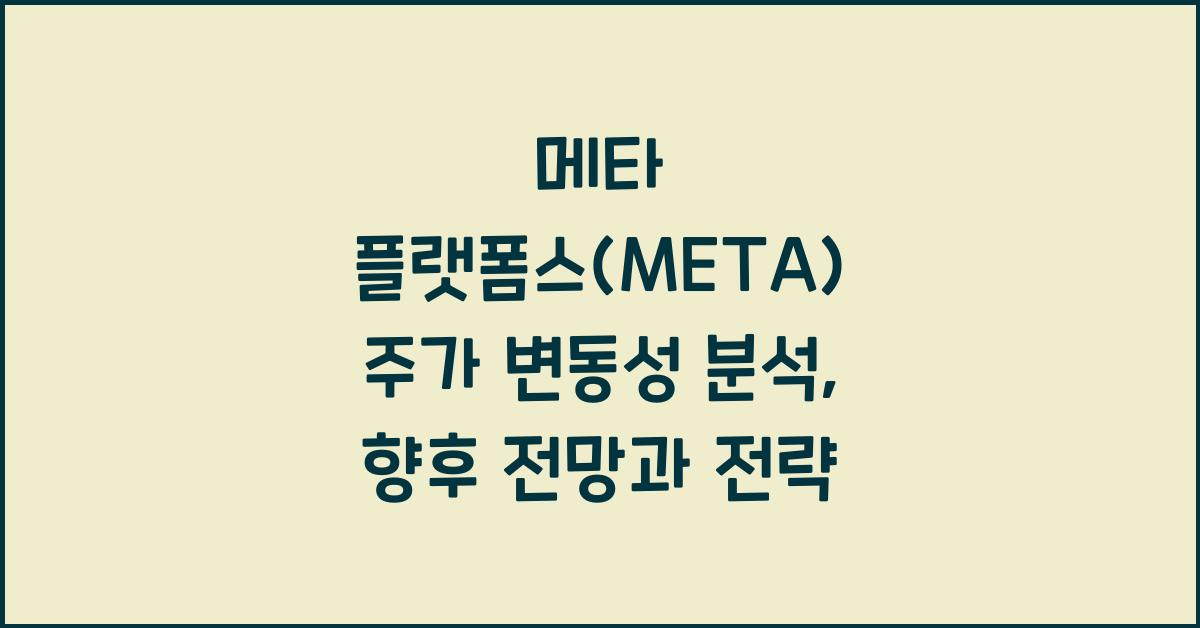 메타 플랫폼스(META) 주가 변동성 분석