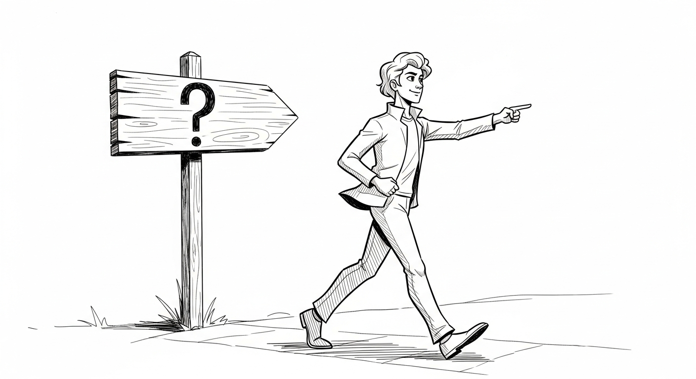 목적지를 향해 가는 버스와 걷는 길을 보여주는 경로 화살표