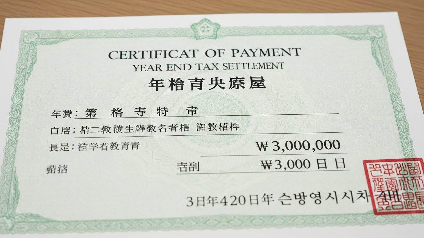 연말정산교육비납입증명서