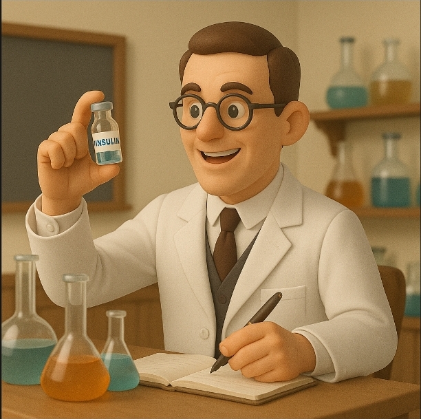 당뇨병 치료의 역사와 인슐린 개발 관련 사진