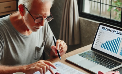 노후 대비 재테크하는 모습