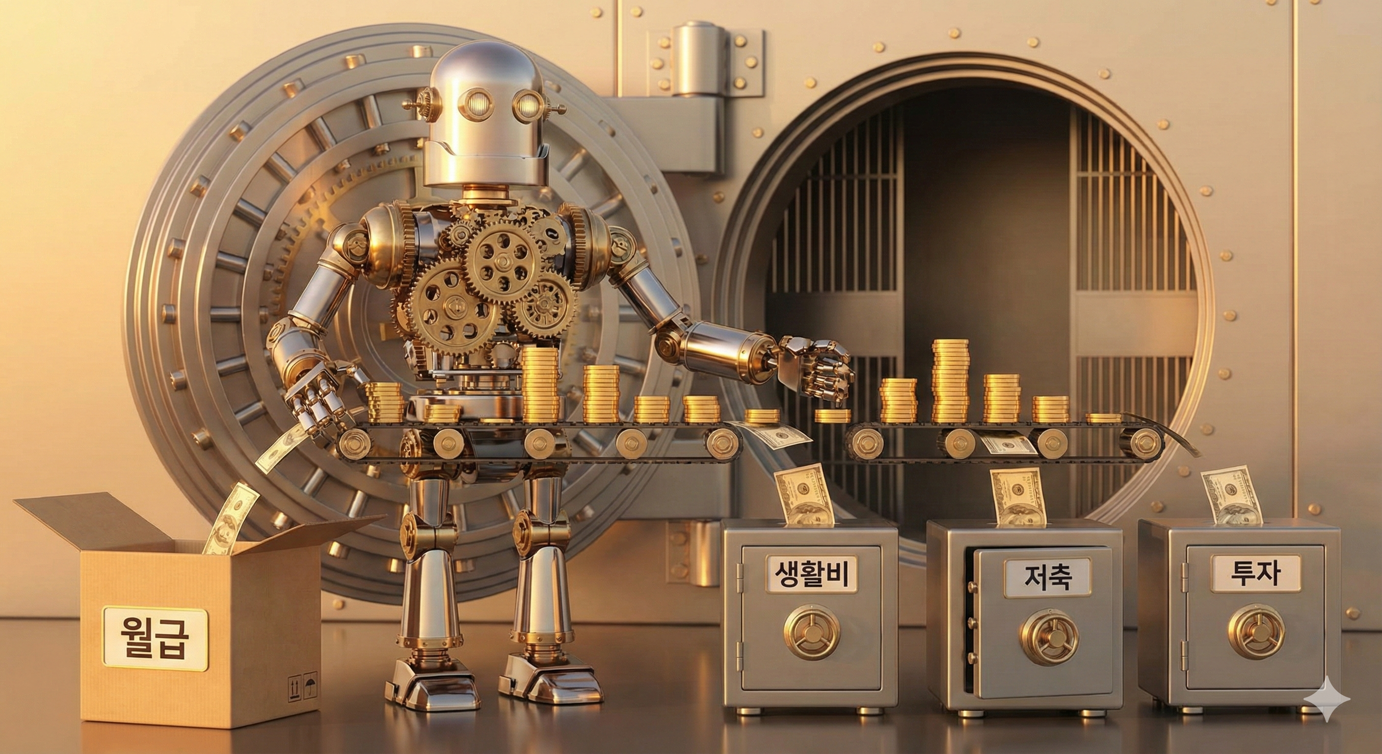 &ldquo;월급관리 자동화 시스템을 설명하는 재테크 이미지&rdquo;

&ldquo;통장 쪼개기 구조를 보여주는 돈관리 다이어그램&rdquo;

&ldquo;월급 자동 분배 방법을 나타낸 개인 자산관리 이미지&rdquo;

&ldquo;돈이 자동으로 모이는 구조를 시각화한 재테크 그림&rdquo;

&ldquo;월급관리와 지출관리 방법을 정리한 재정관리 개념 이미지&rdquo;