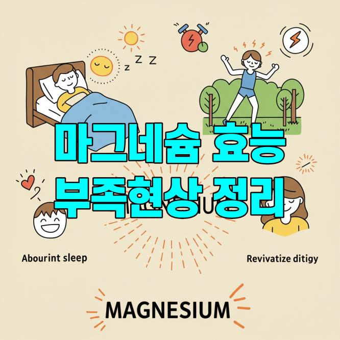 마그네슘 효능과 부족 현상