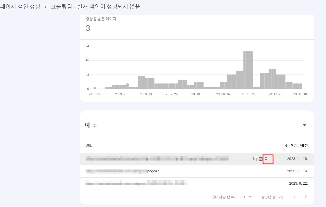 구글 서치콘솔 색인 시키는 방법 색인 관리