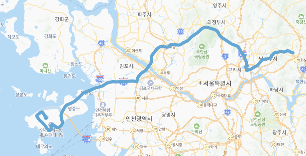 구리-남양주-인천-N8843번-버스-노선-지도