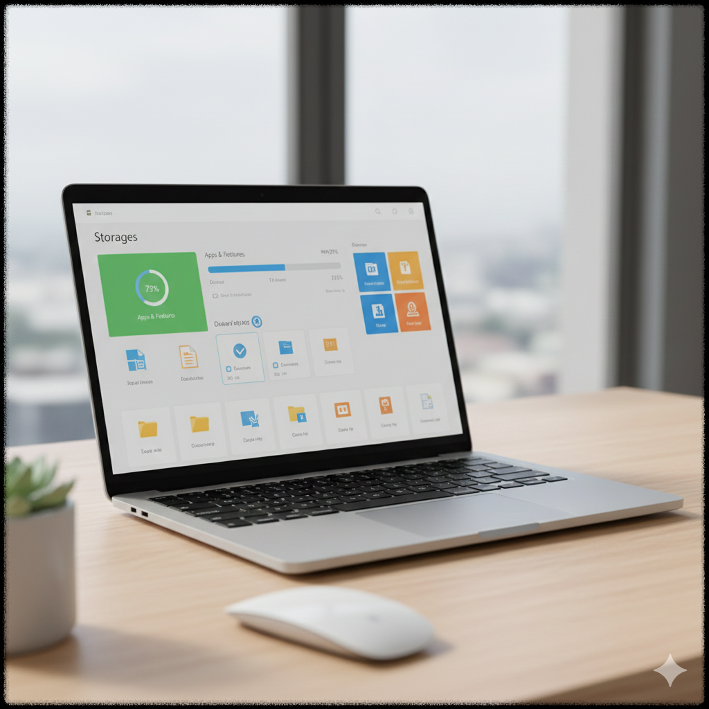 디스크 정리 & 저장 공간을 확보하는 모습