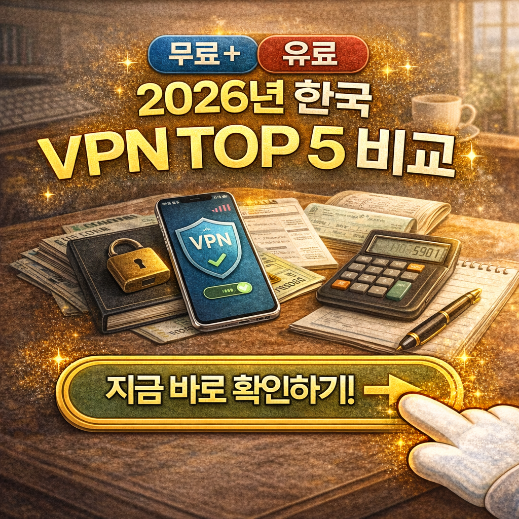 2026년 한국에서 추천하는 무료+유료 VPN TOP 5 비교