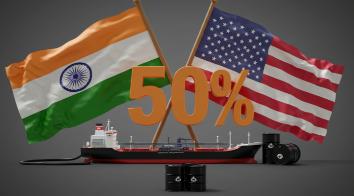 인도 관세 50% 부과 상징 이미지