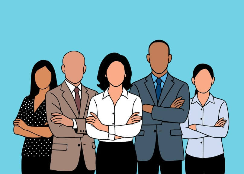 직장인들이 협력하는 모습