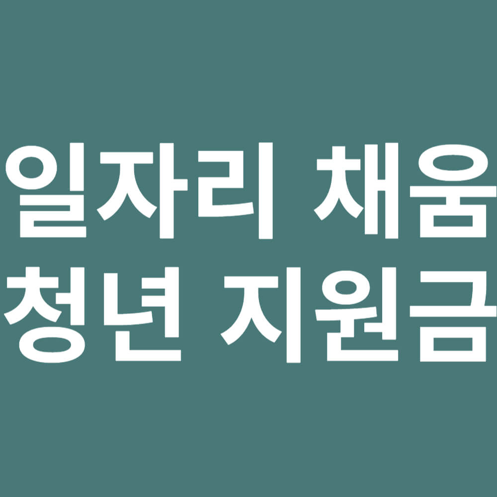 일자리 채움 청년지원금 조건 및 자격요건, 필요서류, 주의 할 점, 지원방법