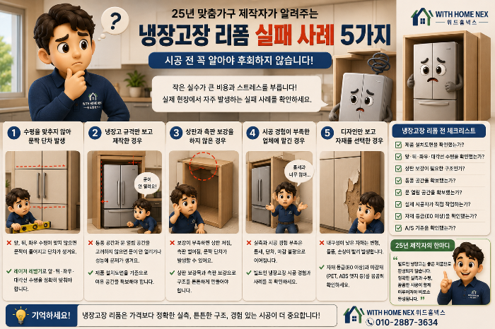 냉장고장 리폼 실패 사례 5가지