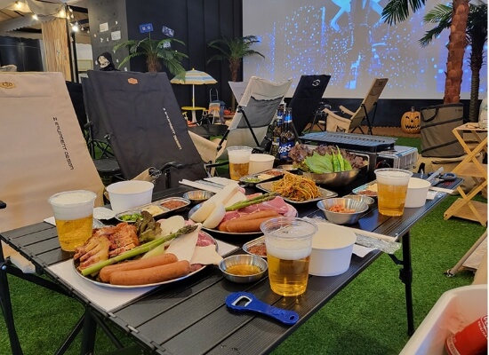 여수 라마다호텔 바베큐 bbq 실내 모습