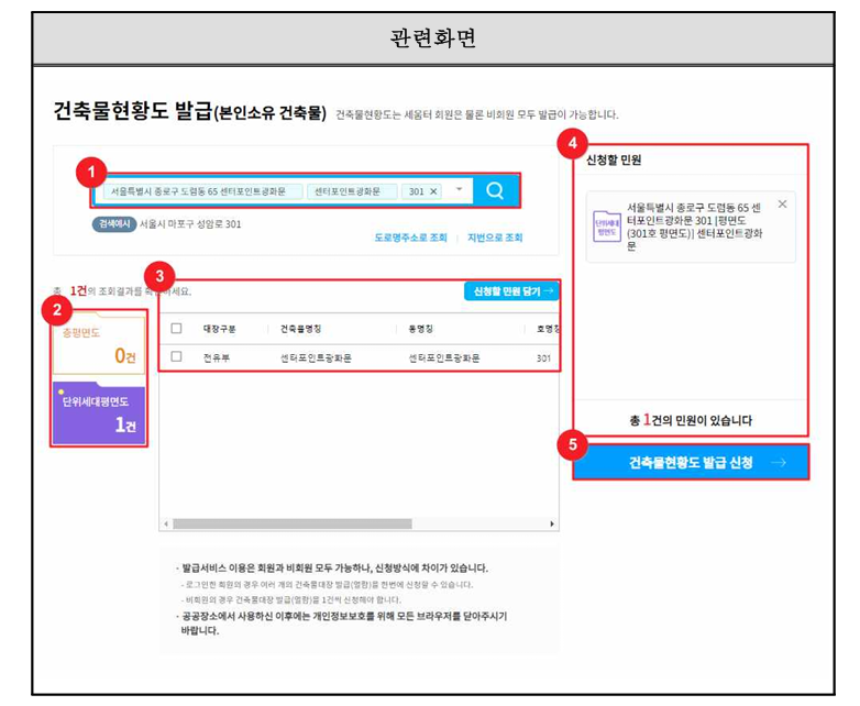 세움터 건축물대장