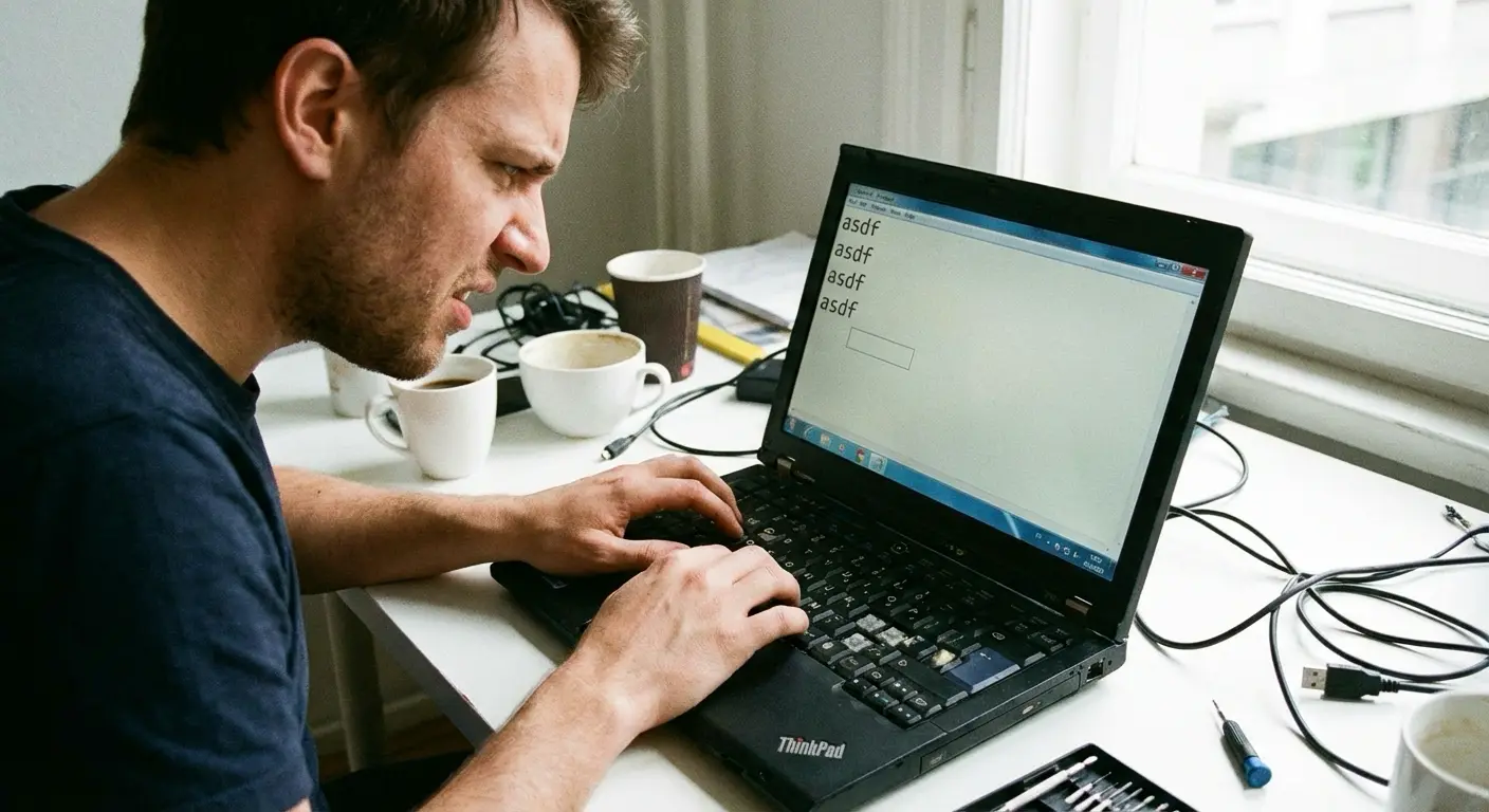 노트북 키보드 일부 키가 작동하지 않는 상황