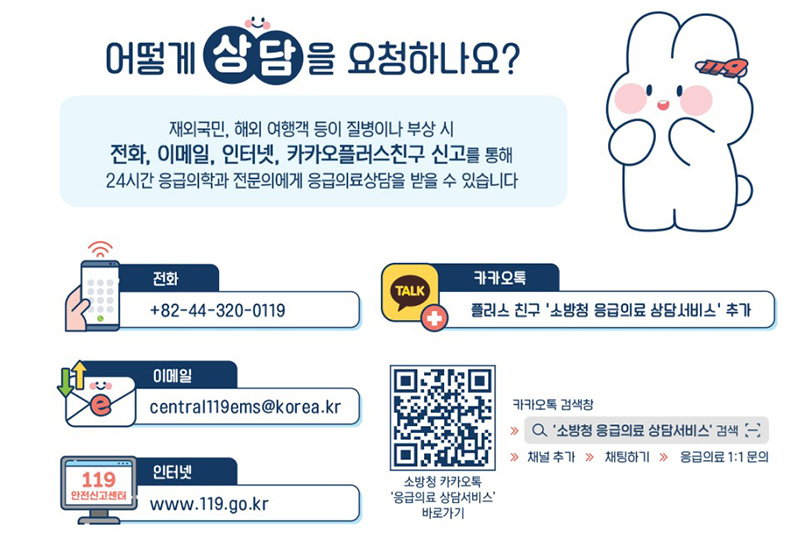 재외국민119응급의료상담서비스 이용방법
