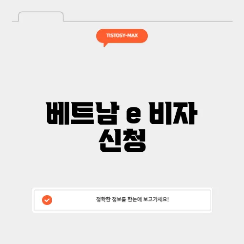 베트남 e 비자 신청