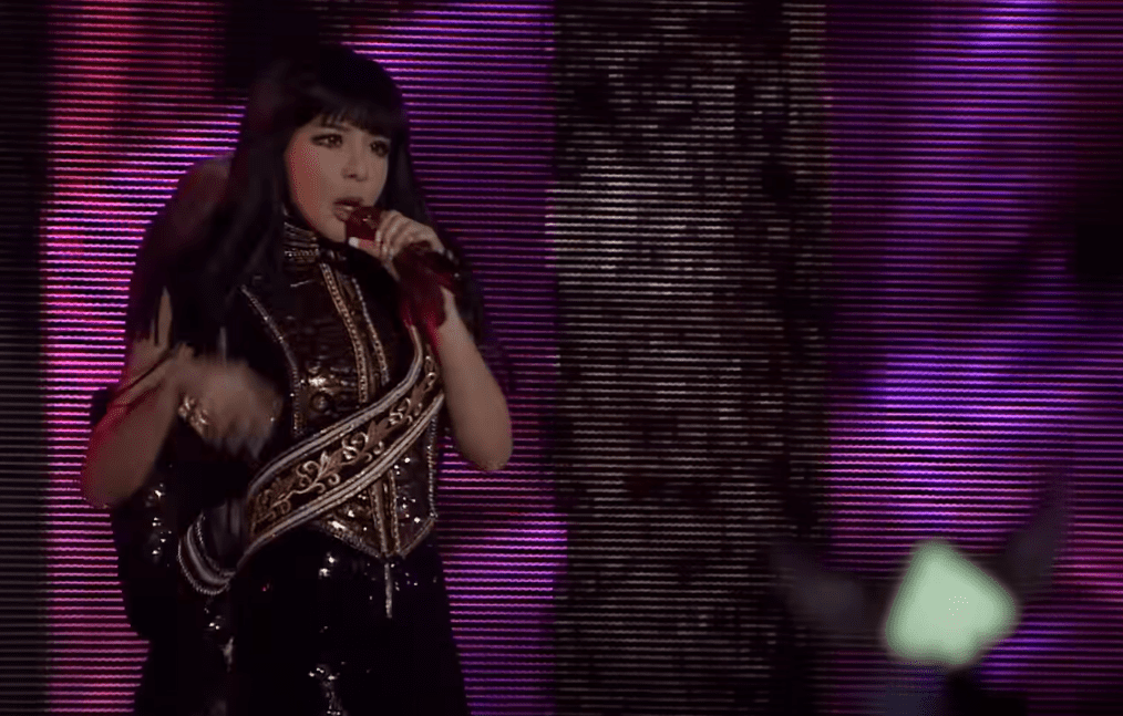 2ne1 박봄 공연 중 노래 부르는 모습