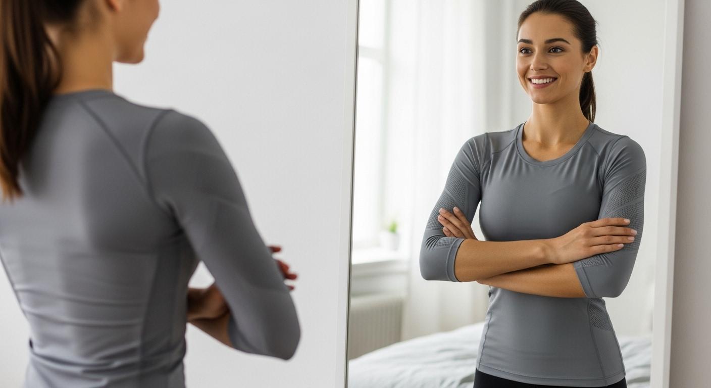 팔뚝살 보정 티셔츠