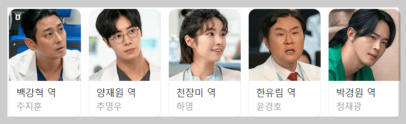 중증외상 센터 출연진