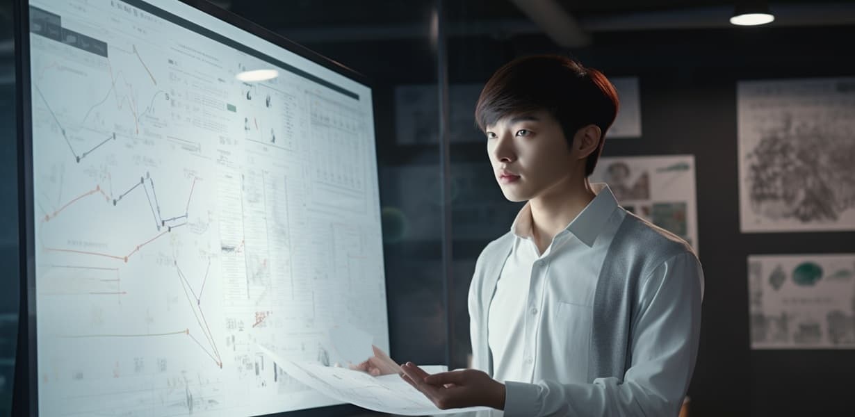 청년 창업가가 사업 아이디어를 발표하는 모습