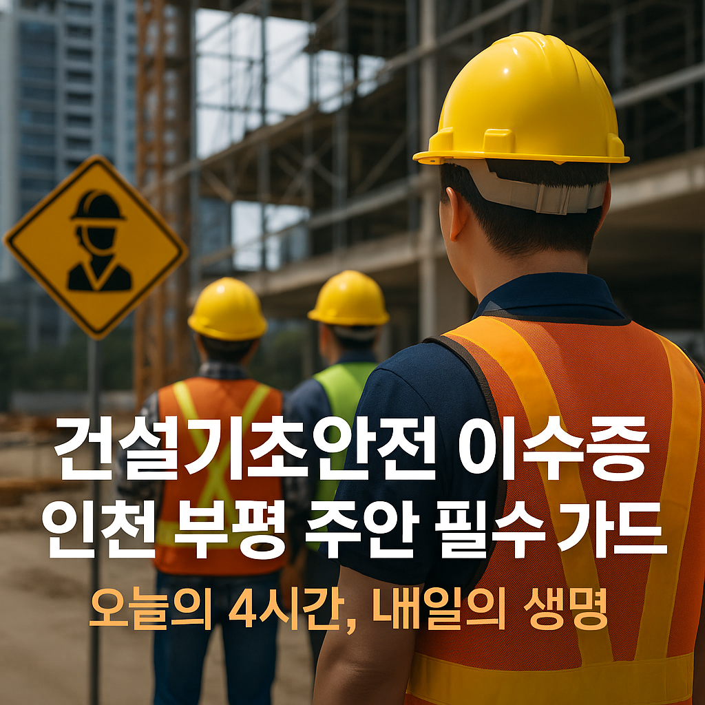 건설기초안전 이수증 인천 부평 주안 발급방법 신규 근로자 필수 가이드