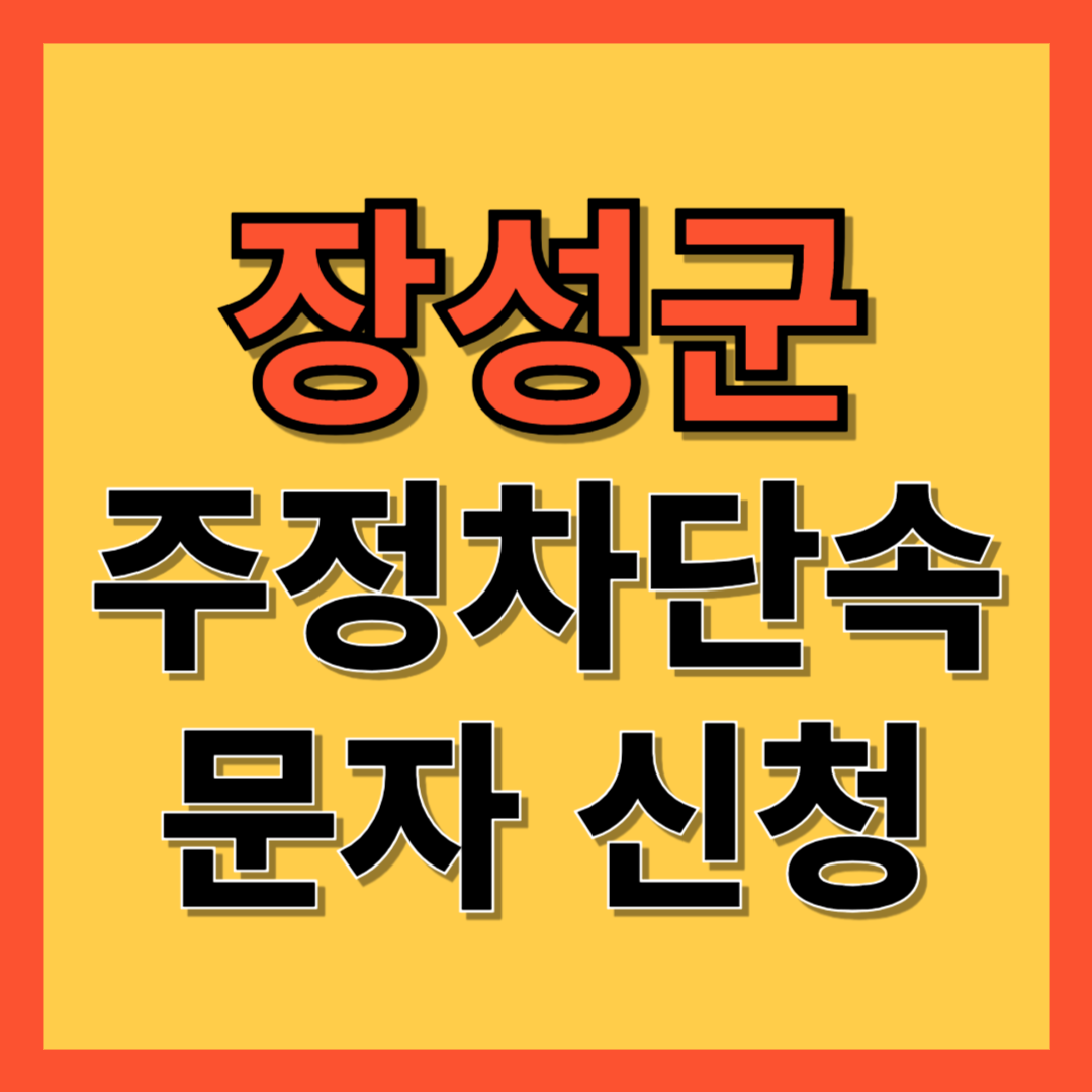 장성군 주정차 단속 알림 서비스 신청 방법 ❘ 불법주차 문자알림서비스