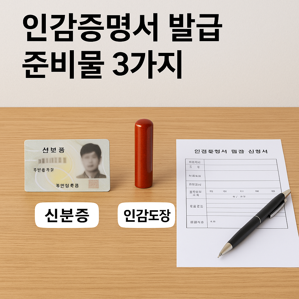 인감증명서 발급 준비물 3가지